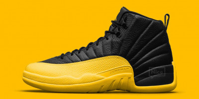 Air Jordan 12 Retro Hitam dan Kuning thumbnail